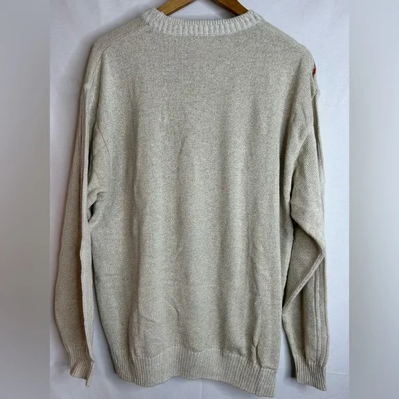 Norm Thompson Vintage Men's Cream Sweater with Multicolor Stripes Size XXL - Picture 2 of 6